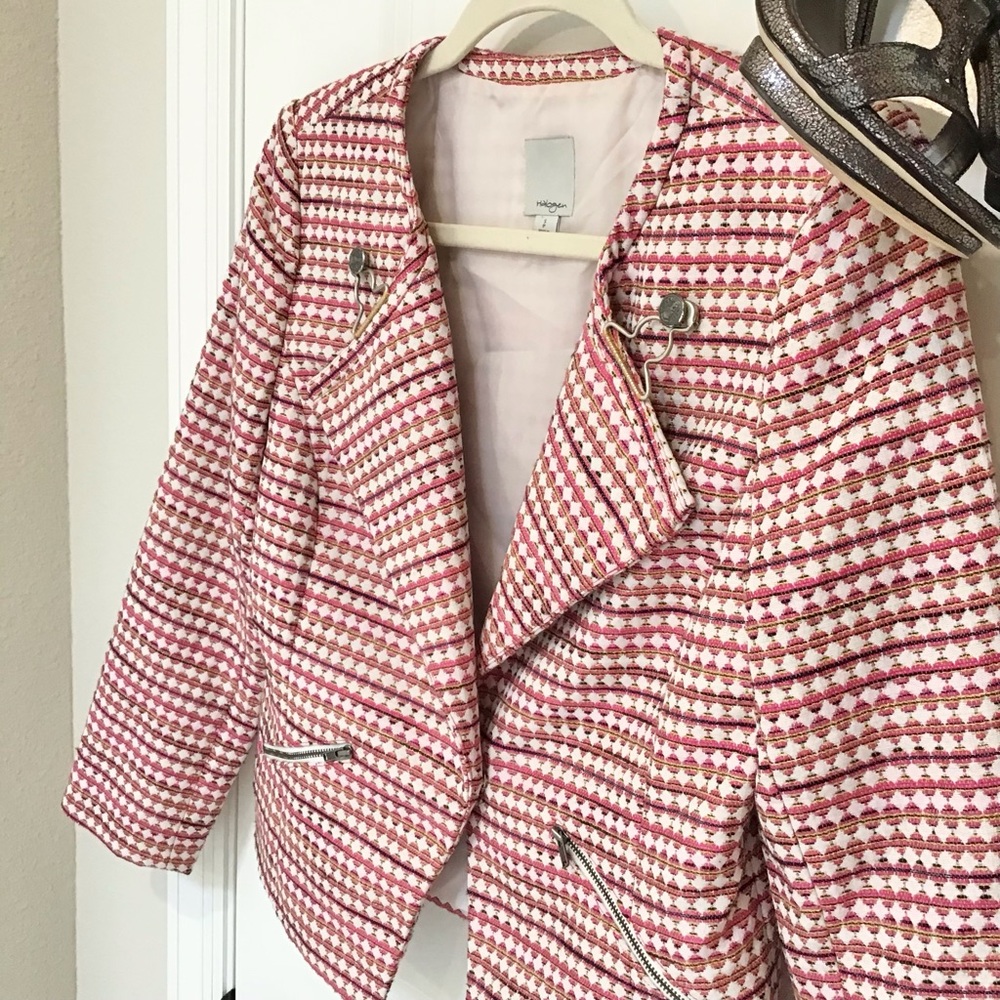 Halogen Pink Moto Jacket Size S, EUC